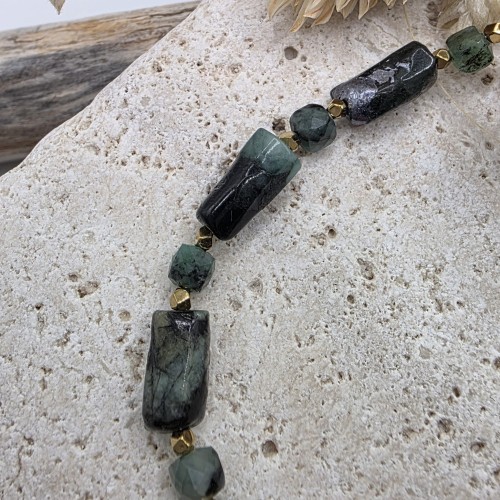 Bransoletka damska z szmaragdów