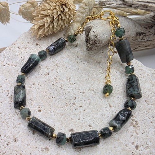 Bransoletka damska z szmaragdów