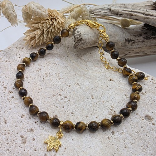 Bransoletka damska z tygrysiego oka