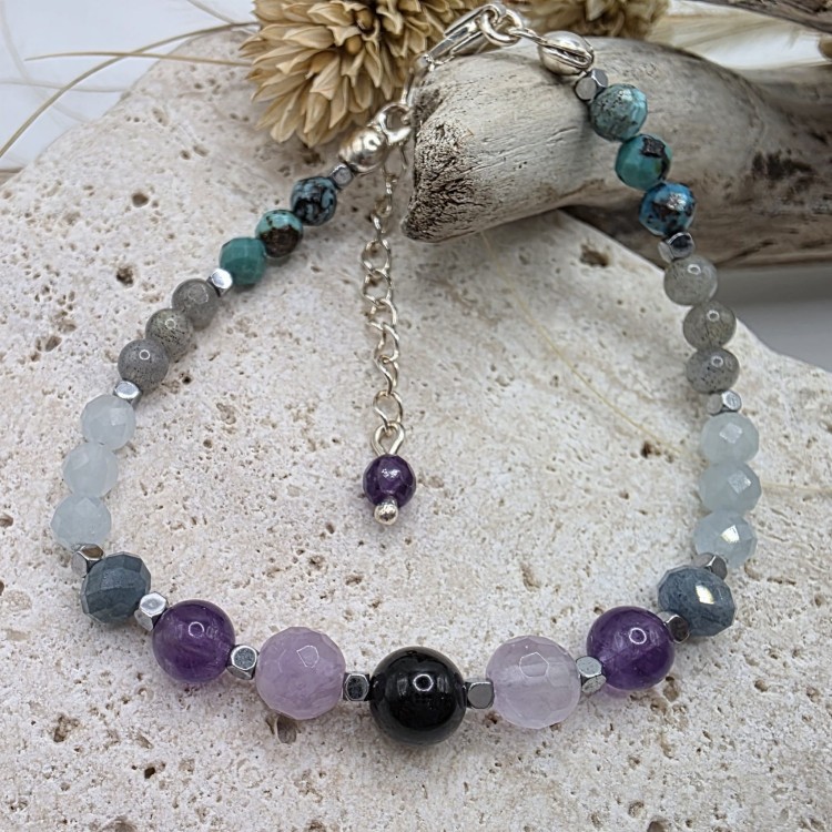 Bransoletka z kamieni - zodiak Wodnik