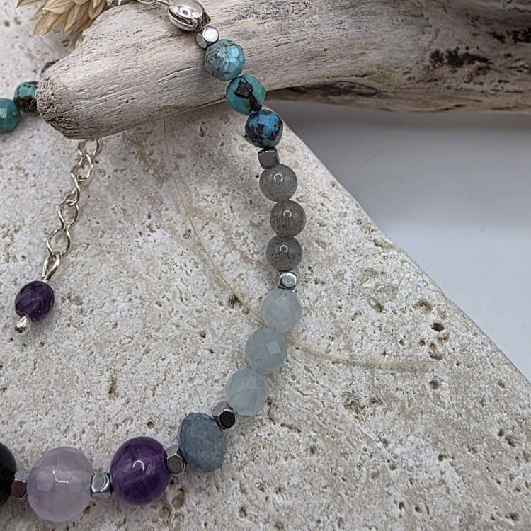 Bransoletka z kamieni - zodiak Wodnik