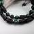 Bransoletki dla dwojga - czarny turmalin i malachit