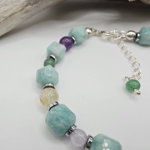 Bransoletka z kamieni - amulet szczęścia i powodzenia cytryn amazonit